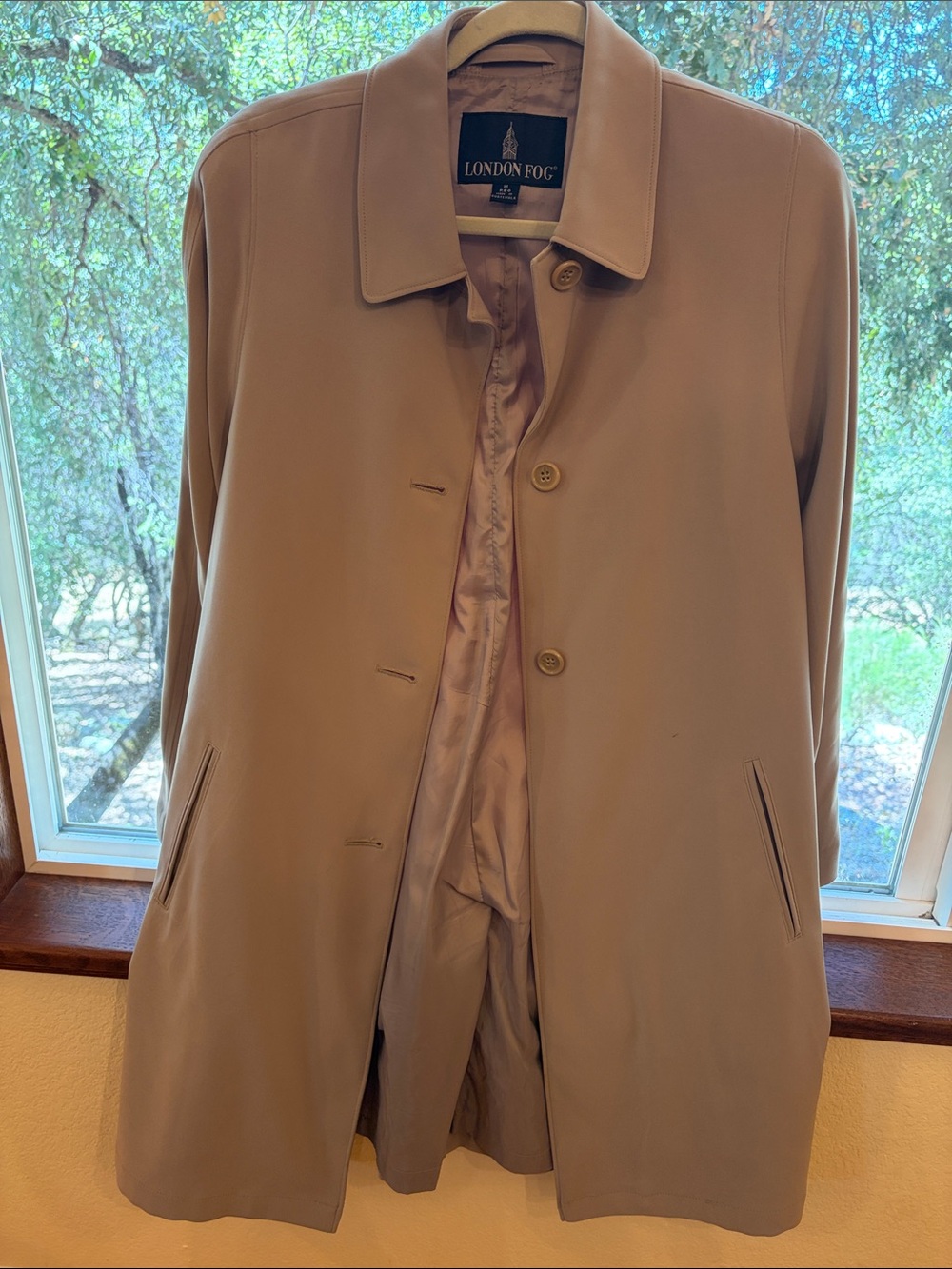 London Fog Women's Taupe Single-Breasted Trench Coat